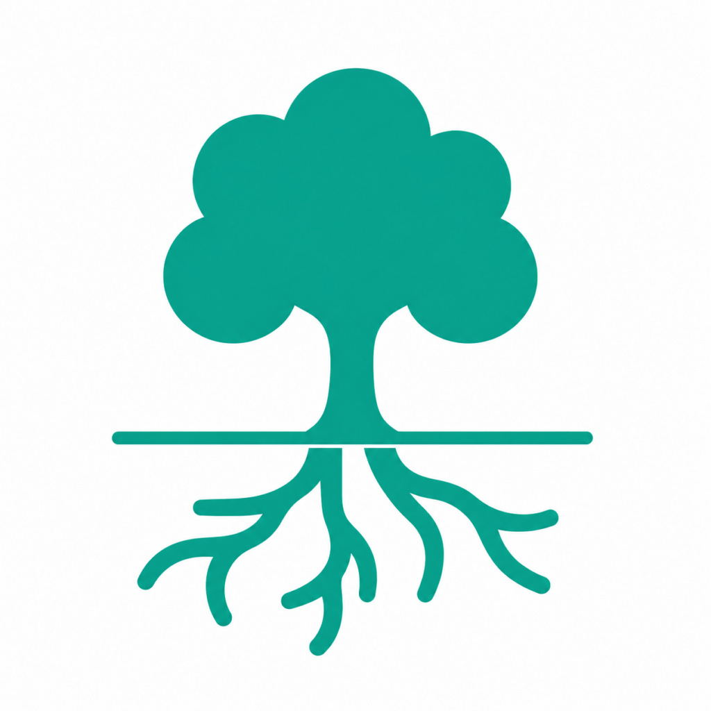 Baum mit Wurzeln
